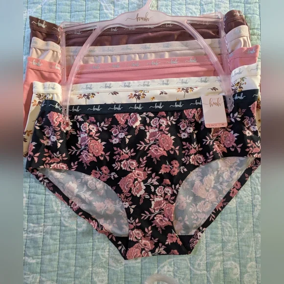 NWT 5 pack, Hush - Quality Underwear In Floral And Solid. Medium. - Picture 1 of 8